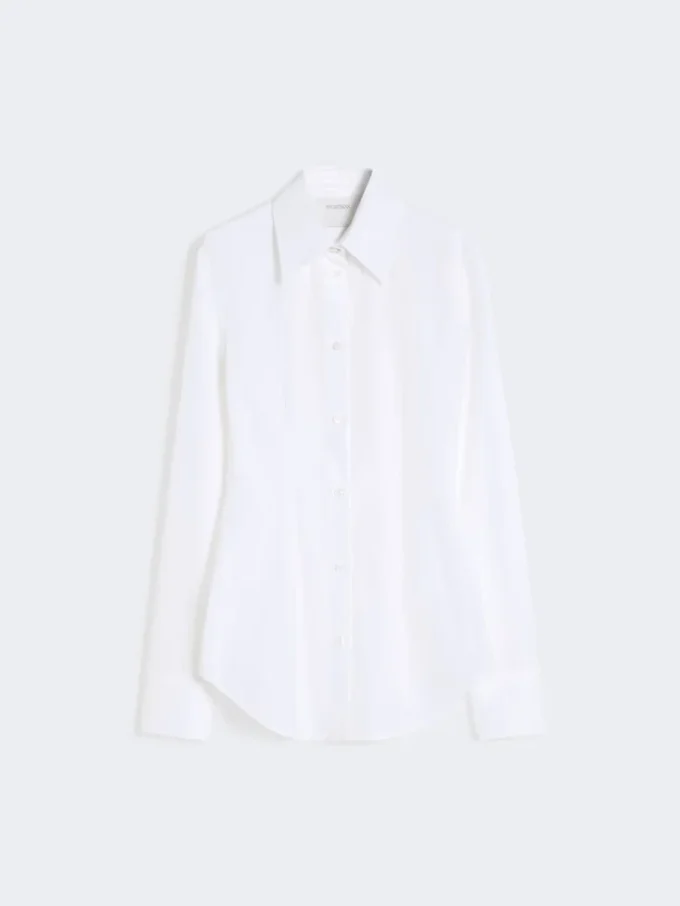 Slim-fit poplin shirt, optical white