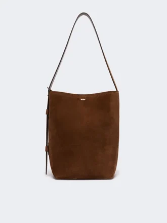 small archetipo bag in split leather dark brown 1 330x440 - Small archetipo bag in split leather, dark brown