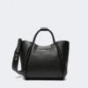 Small leather marine bag, black