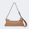 Small leather shoulder bag, brown Small leather shoulder bag, brown