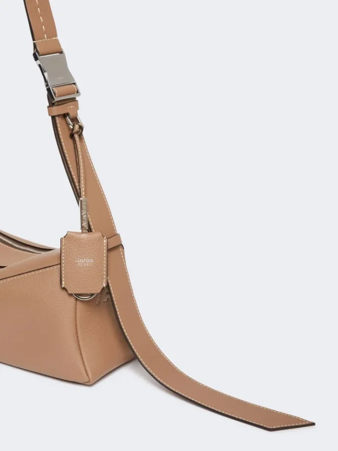 Small leather shoulder bag, brown Small leather shoulder bag, brown