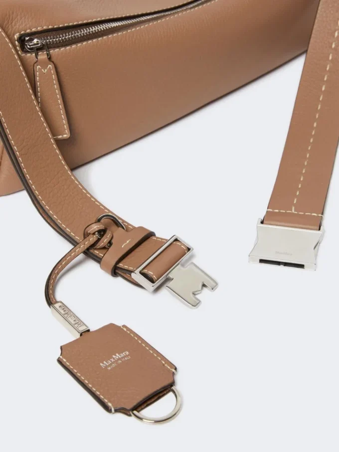 Small leather shoulder bag, brown Small leather shoulder bag, brown