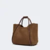 Small nubuck leather marine bag, dark brown Small nubuck leather marine bag, dark brown