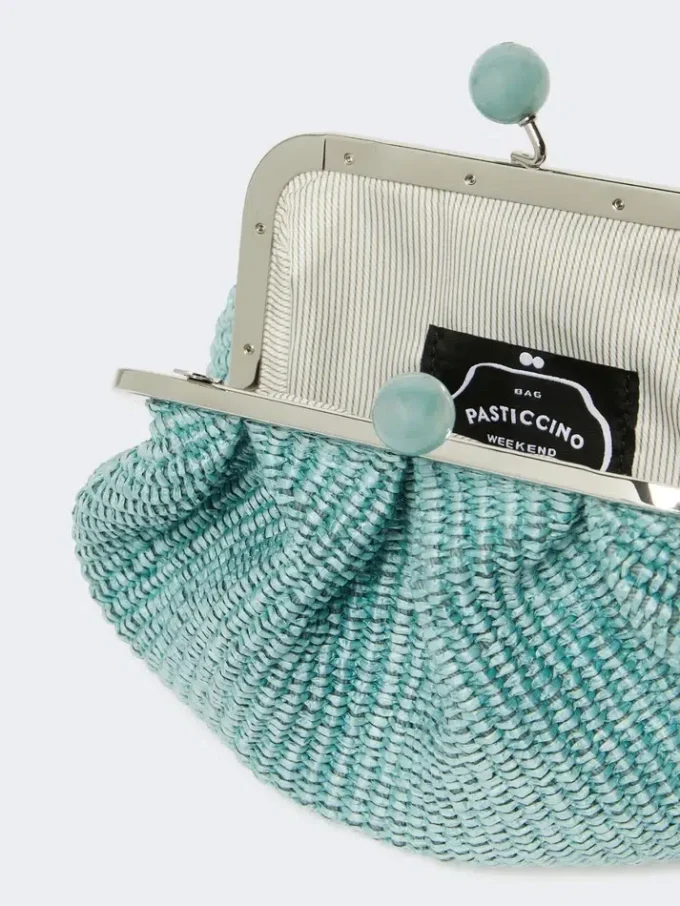 Small raffia-effect pasticcino bag, oil