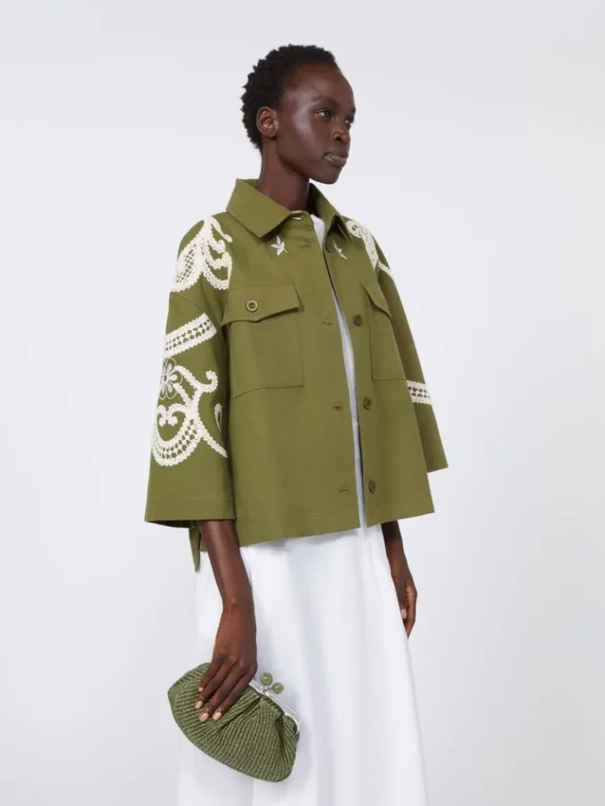 Small raffia-effect pasticcino bag, sage green