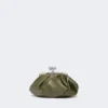 Small sheepskin pasticcino bag, dark green