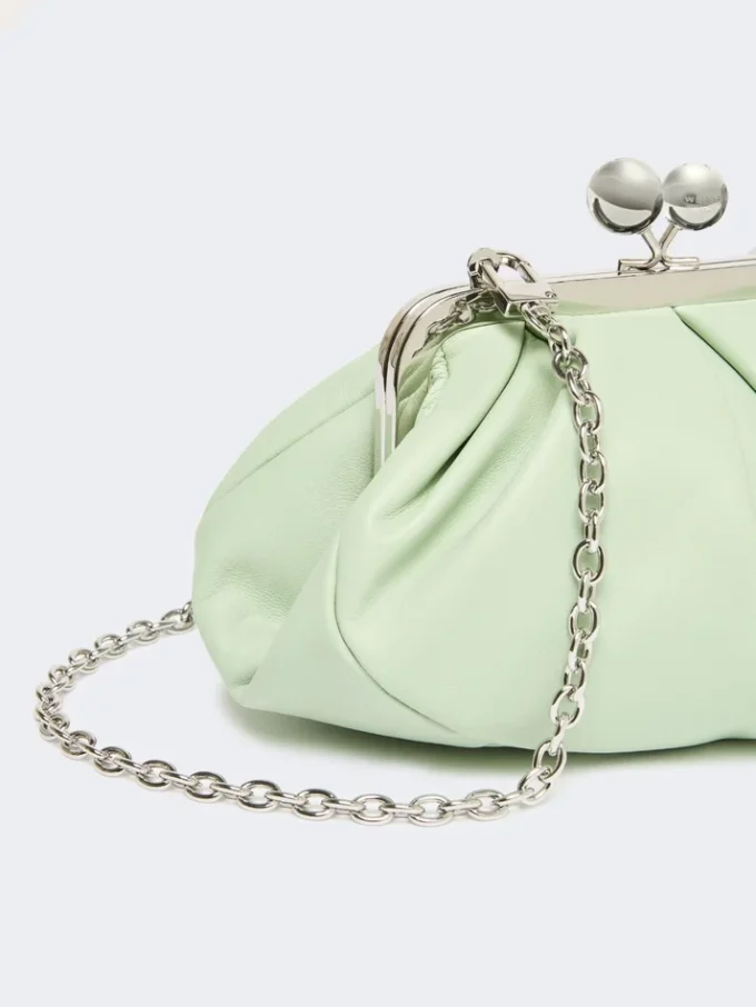 Small sheepskin pasticcino bag, pastel green