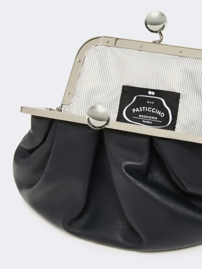 Small sheepskin pasticcino bag, ultramarine