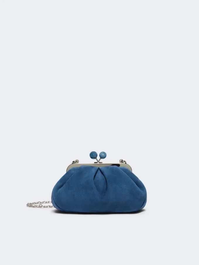 Small suede pasticcino bag, cornflower blue