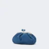Small suede pasticcino bag, cornflower blue