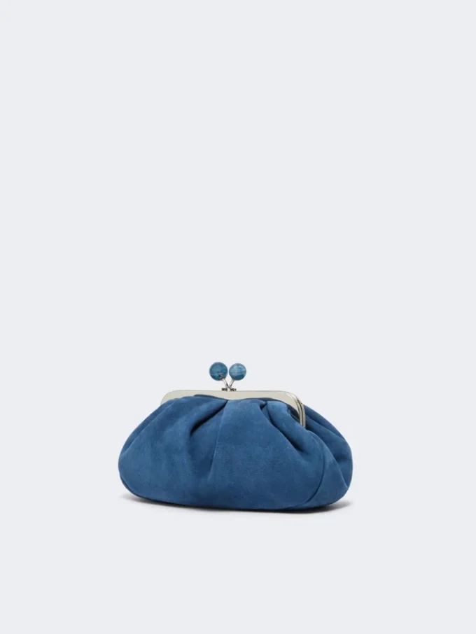 Small suede pasticcino bag, cornflower blue