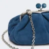 Small suede pasticcino bag, cornflower blue