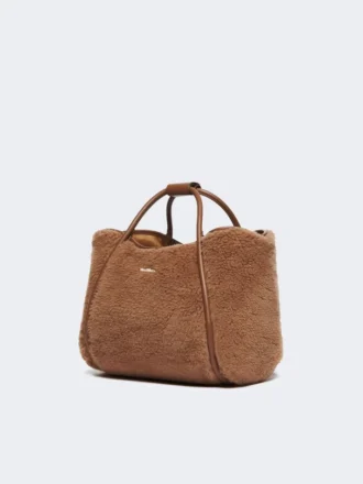 Small teddy fabric marine bag, camel