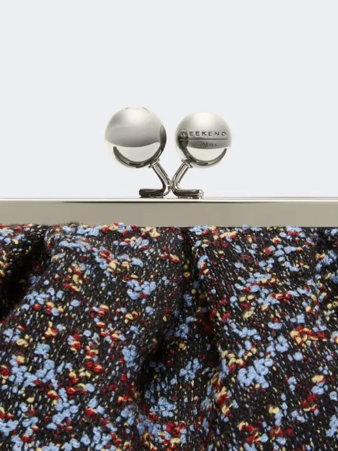 Small wool boucla pasticcino bag, avio Small wool boucla pasticcino bag, avio