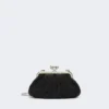 Small wool boucla pasticcino bag, black