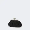 Small wool boucla pasticcino bag, black