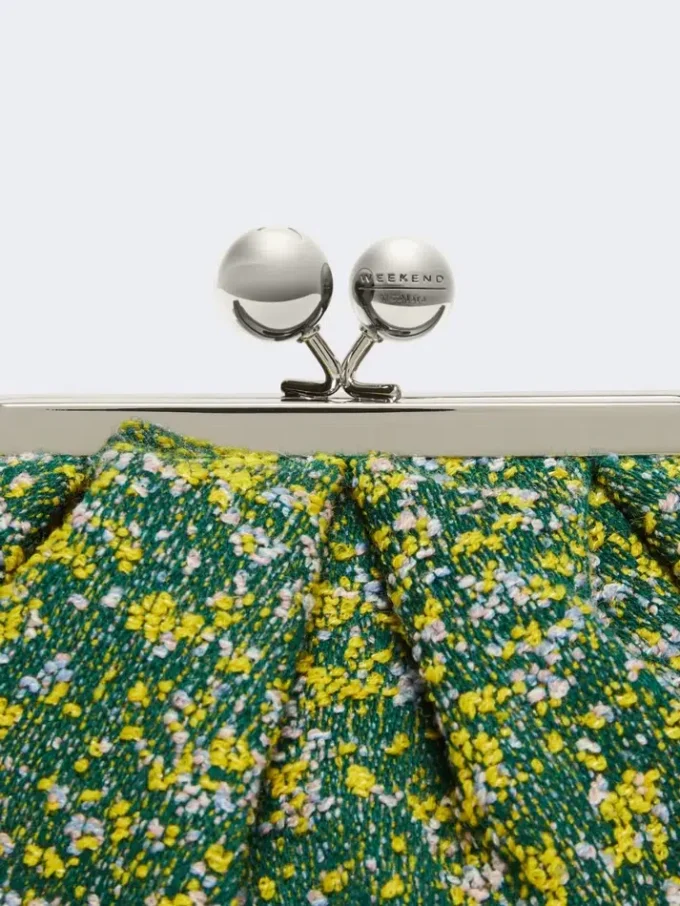 Small wool boucla pasticcino bag, green