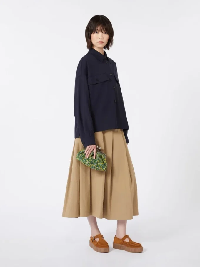 Small wool boucla pasticcino bag, green