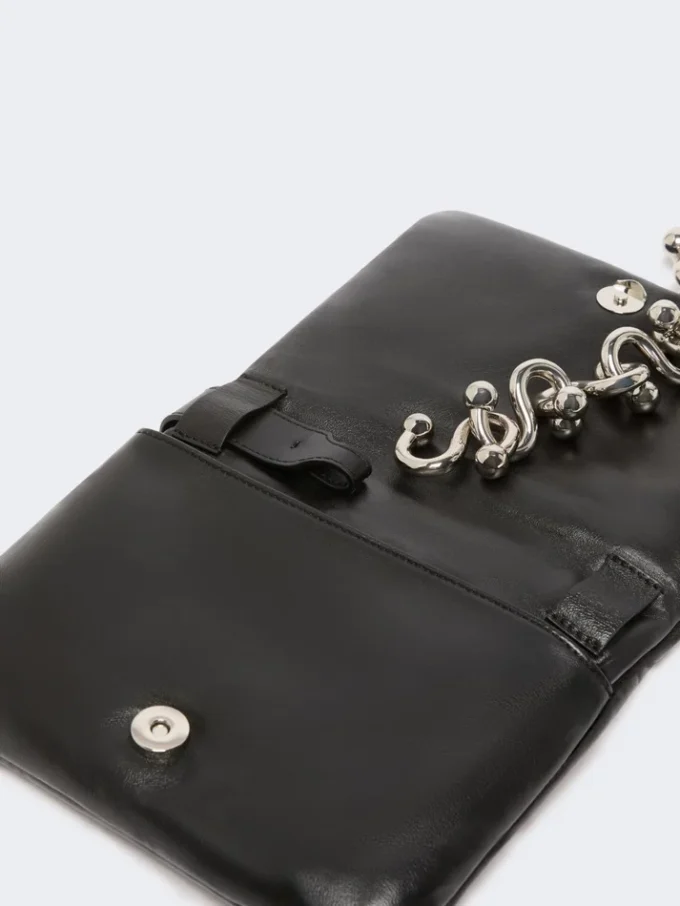 Soffy mini-bag in padded nappa leather, black