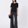 Soft cotton denim jeans, black