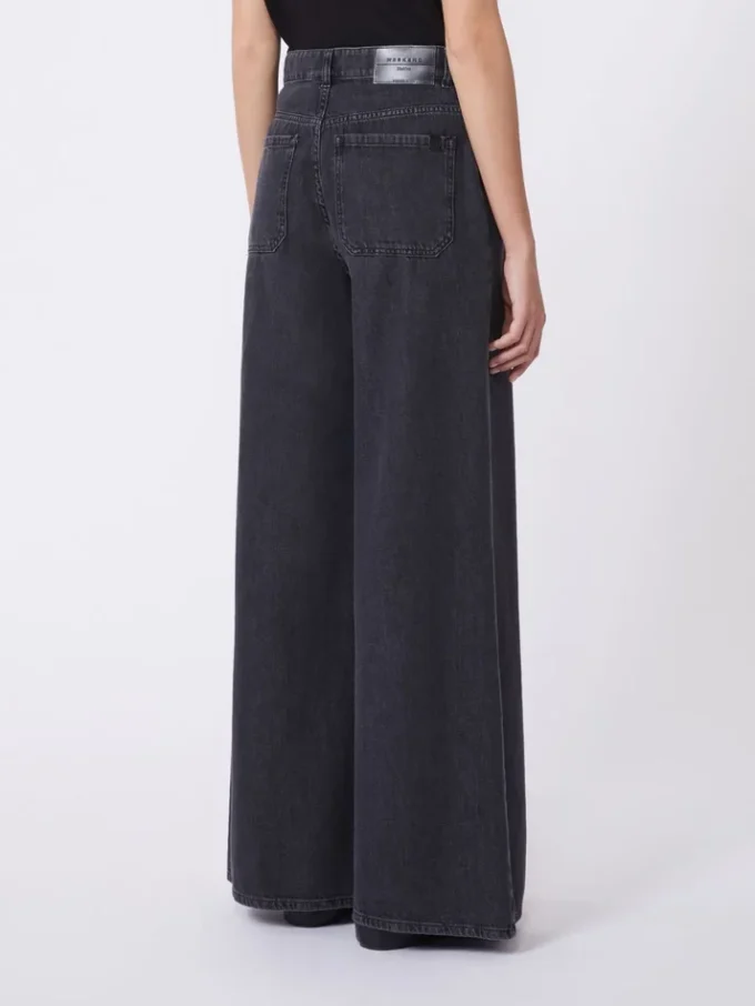 Soft cotton denim jeans, black