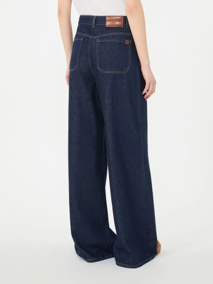 Soft cotton denim jeans, navy