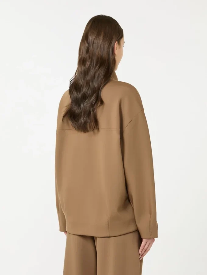 Soft scuba jersey jacket, brown Soft scuba jersey jacket, brown