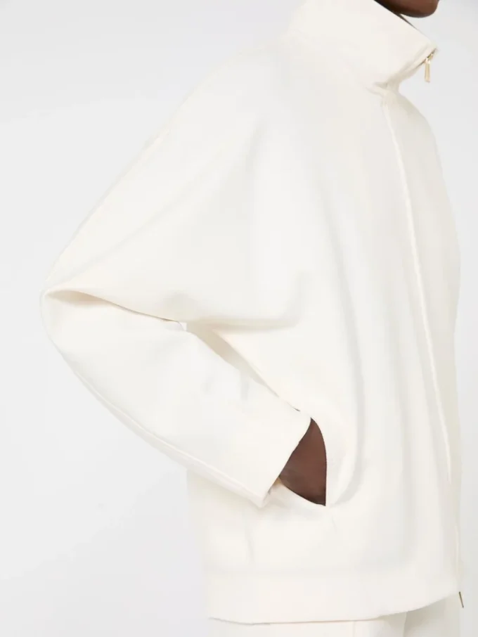 Soft scuba jersey jacket, ivory Soft scuba jersey jacket, ivory