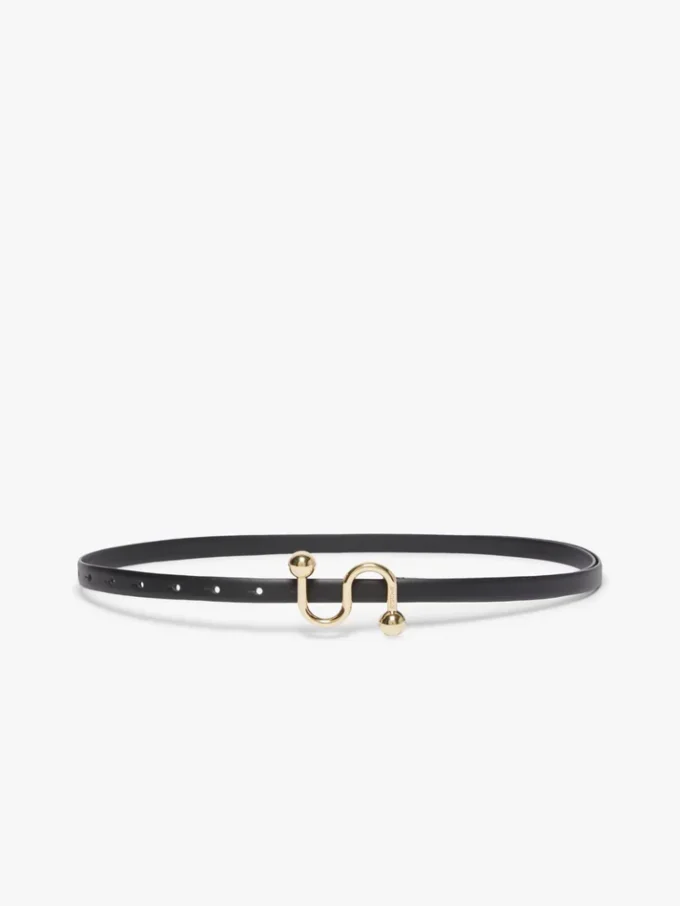 Sportmax monogram belt with buckle, black