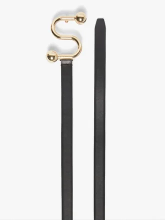 Sportmax monogram belt with buckle, black