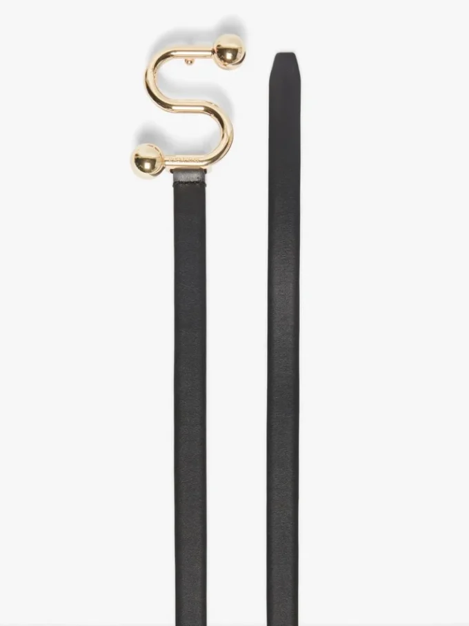 Sportmax monogram belt with buckle, black