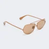 Square sunglasses, camel