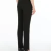 Straight-fit cady trousers, black