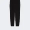 Straight-fit cady trousers, black