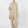 Straight-fit cashmere coat, sand Straight-fit cashmere coat, sand