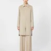 Straight-fit cashmere coat, sand Straight-fit cashmere coat, sand