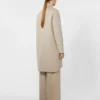 Straight-fit cashmere coat, sand Straight-fit cashmere coat, sand