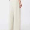 Straight-fit scuba jersey trousers, beige