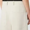 Straight-fit scuba jersey trousers, beige