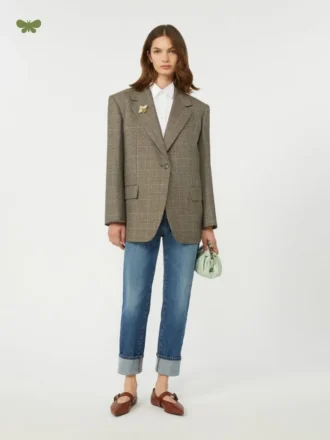 Straight-leg denim jeans, navy