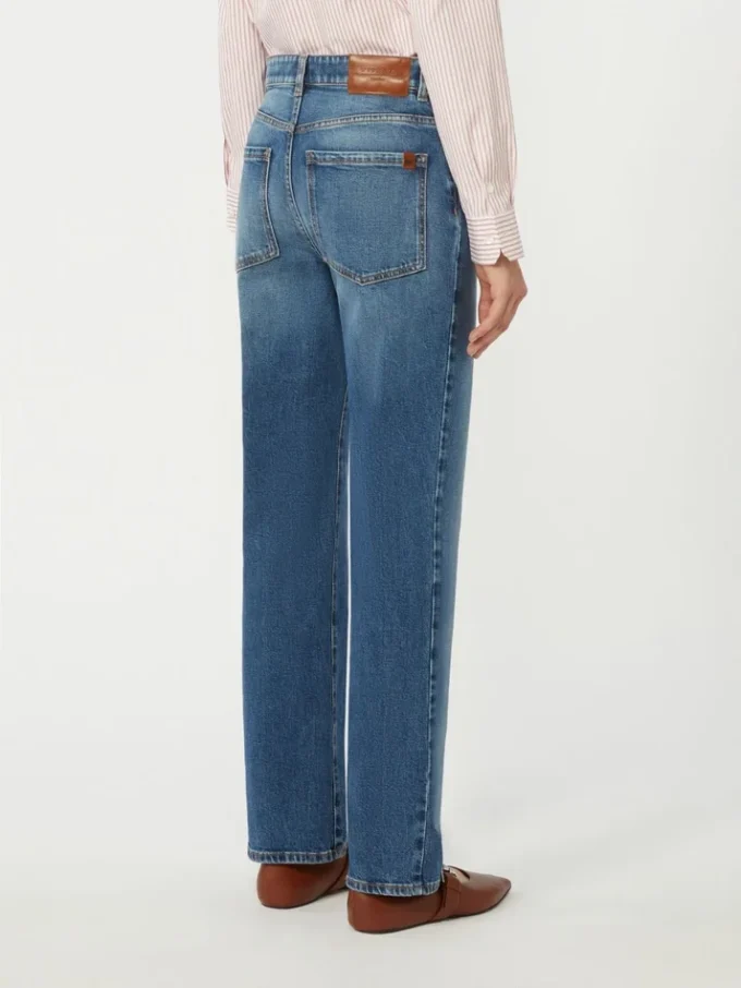 Straight-leg denim jeans, navy