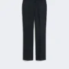 Stretch cotton and viscose trousers, ultramarine