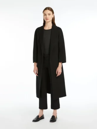 Stretch cotton-blend trousers, black