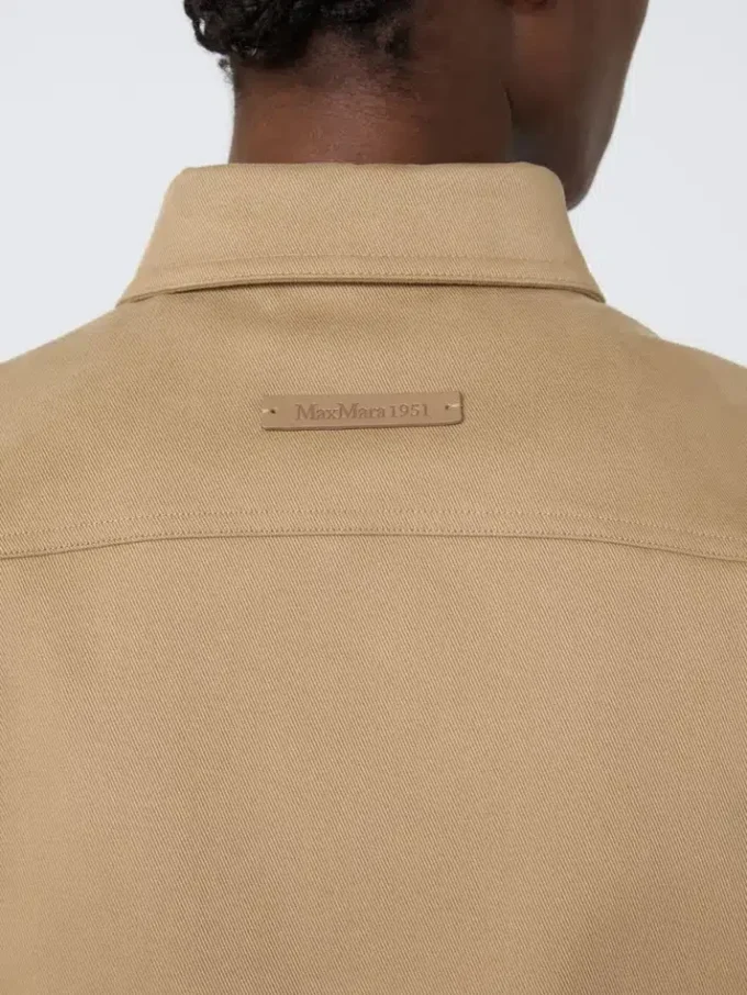 Stretch cotton cropped jacket, sand Stretch cotton cropped jacket, sand