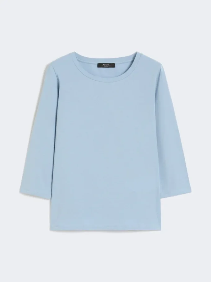 Stretch cotton t-shirt, light blue