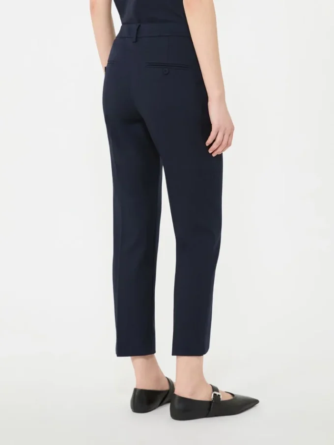 Stretch cotton trousers, navy