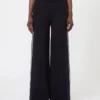 Stretch viscose trousers, navy