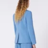 Stretch wool blazer, light blue