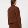 Suede boxy jacket, chocolate