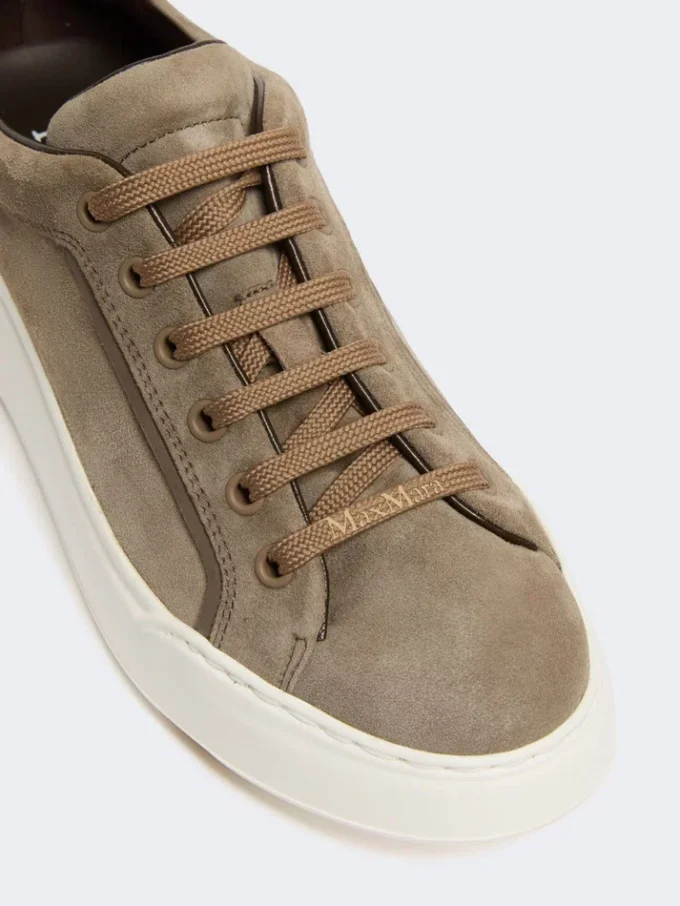 Suede sneakers, mud